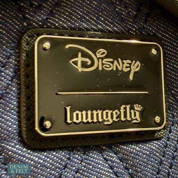 NEW Loungefly Disney Minnie Mouse Denim Quilted Mini Backpack Ears Bow main image 7